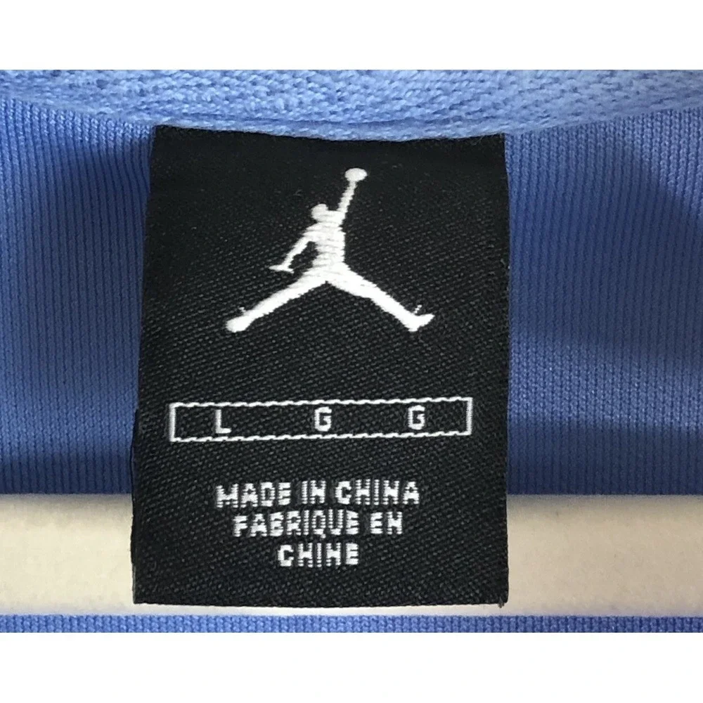 Vintage Jordan North Carolina Jumpman Basketball Baby Blue Pullover Mens Size L